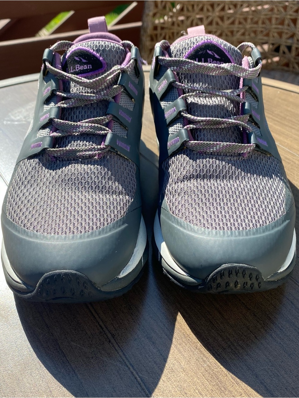 L.L. Bean Women's Gray and Purple Trail Runners
